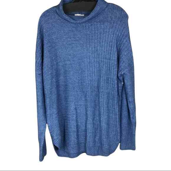 Como Vintage Women’s Sweater Small Blue Soft Knit Mock Neck Pullover NWT - Picture 1 of 11